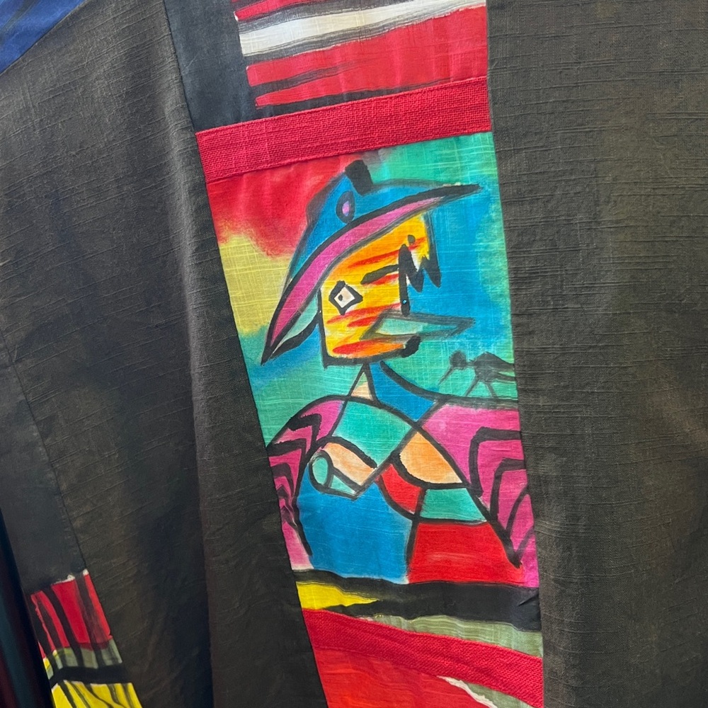 Colorful Abstract Women's Kimono - Picture 4 of 8